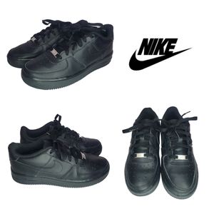 Nike Air Force Ones 7Y Black/Black